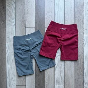 AUROLA bike shorts in Burgundy and Gray